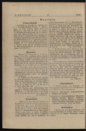 Verordnungs- und Anzeige-Blatt der k.k. General-Direction der österr. Staatsbahnen 18860929 Seite: 4