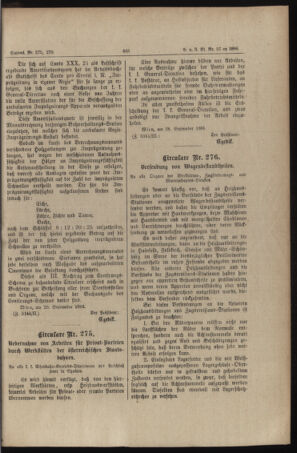 Verordnungs- und Anzeige-Blatt der k.k. General-Direction der österr. Staatsbahnen 18861004 Seite: 3