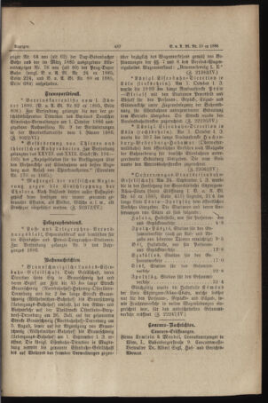 Verordnungs- und Anzeige-Blatt der k.k. General-Direction der österr. Staatsbahnen 18861016 Seite: 11