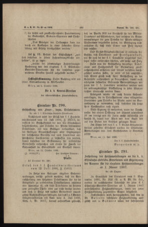 Verordnungs- und Anzeige-Blatt der k.k. General-Direction der österr. Staatsbahnen 18861016 Seite: 6