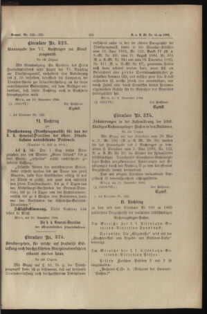 Verordnungs- und Anzeige-Blatt der k.k. General-Direction der österr. Staatsbahnen 18861119 Seite: 7