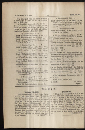 Verordnungs- und Anzeige-Blatt der k.k. General-Direction der österr. Staatsbahnen 18861126 Seite: 4