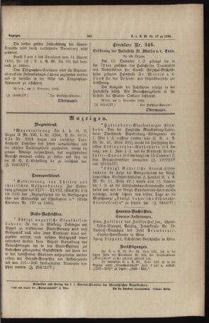 Verordnungs- und Anzeige-Blatt der k.k. General-Direction der österr. Staatsbahnen 18861212 Seite: 7