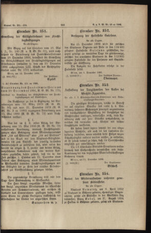 Verordnungs- und Anzeige-Blatt der k.k. General-Direction der österr. Staatsbahnen 18861217 Seite: 7