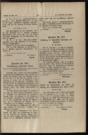 Verordnungs- und Anzeige-Blatt der k.k. General-Direction der österr. Staatsbahnen 18861224 Seite: 5