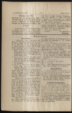 Verordnungs- und Anzeige-Blatt der k.k. General-Direction der österr. Staatsbahnen 18861229 Seite: 6