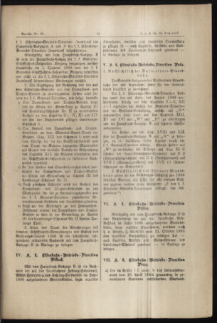 Verordnungs- und Anzeige-Blatt der k.k. General-Direction der österr. Staatsbahnen 18870218 Seite: 11