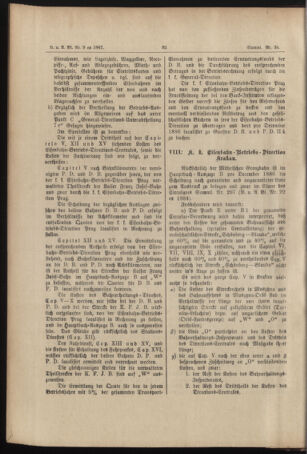 Verordnungs- und Anzeige-Blatt der k.k. General-Direction der österr. Staatsbahnen 18870218 Seite: 12