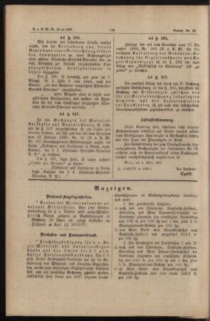 Verordnungs- und Anzeige-Blatt der k.k. General-Direction der österr. Staatsbahnen 18870320 Seite: 6