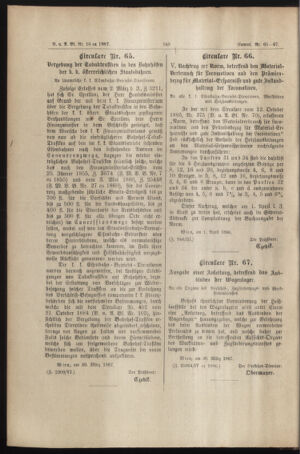 Verordnungs- und Anzeige-Blatt der k.k. General-Direction der österr. Staatsbahnen 18870408 Seite: 2