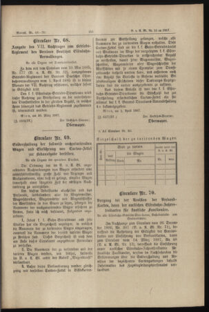 Verordnungs- und Anzeige-Blatt der k.k. General-Direction der österr. Staatsbahnen 18870408 Seite: 3