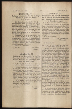 Verordnungs- und Anzeige-Blatt der k.k. General-Direction der österr. Staatsbahnen 18870415 Seite: 2