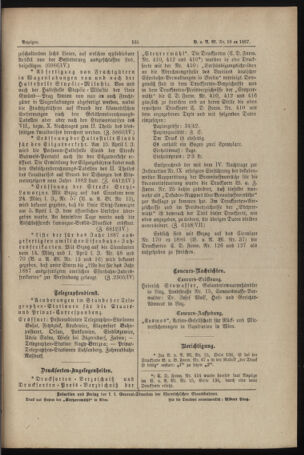 Verordnungs- und Anzeige-Blatt der k.k. General-Direction der österr. Staatsbahnen 18870415 Seite: 5