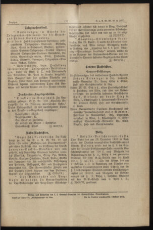 Verordnungs- und Anzeige-Blatt der k.k. General-Direction der österr. Staatsbahnen 18870503 Seite: 5