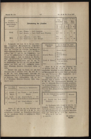 Verordnungs- und Anzeige-Blatt der k.k. General-Direction der österr. Staatsbahnen 18870701 Seite: 3