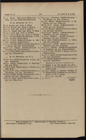 Verordnungs- und Anzeige-Blatt der k.k. General-Direction der österr. Staatsbahnen 18870705 Seite: 13