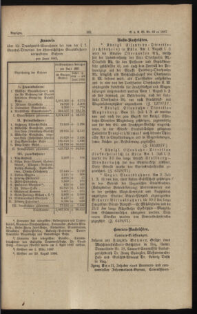 Verordnungs- und Anzeige-Blatt der k.k. General-Direction der österr. Staatsbahnen 18870722 Seite: 13