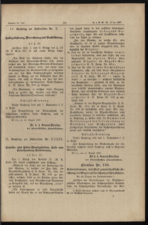 Verordnungs- und Anzeige-Blatt der k.k. General-Direction der österr. Staatsbahnen 18870816 Seite: 9