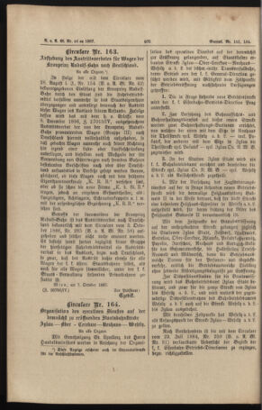 Verordnungs- und Anzeige-Blatt der k.k. General-Direction der österr. Staatsbahnen 18871013 Seite: 2