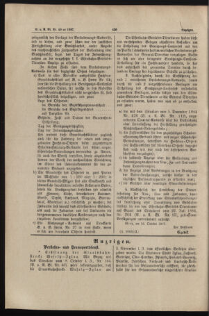 Verordnungs- und Anzeige-Blatt der k.k. General-Direction der österr. Staatsbahnen 18871105 Seite: 6