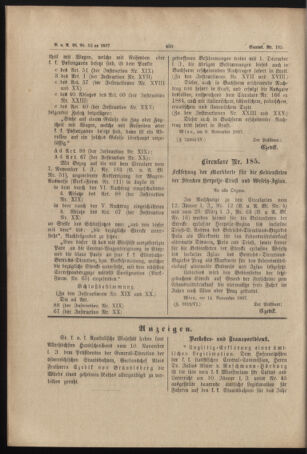 Verordnungs- und Anzeige-Blatt der k.k. General-Direction der österr. Staatsbahnen 18871118 Seite: 2