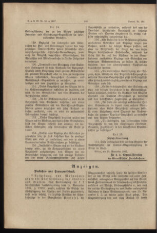 Verordnungs- und Anzeige-Blatt der k.k. General-Direction der österr. Staatsbahnen 18871122 Seite: 12