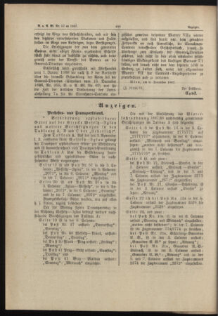 Verordnungs- und Anzeige-Blatt der k.k. General-Direction der österr. Staatsbahnen 18871216 Seite: 2