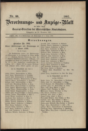 Verordnungs- und Anzeige-Blatt der k.k. General-Direction der österr. Staatsbahnen 18871230 Seite: 15