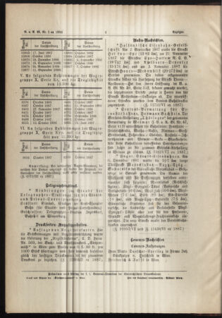 Verordnungs- und Anzeige-Blatt der k.k. General-Direction der österr. Staatsbahnen 18880108 Seite: 6