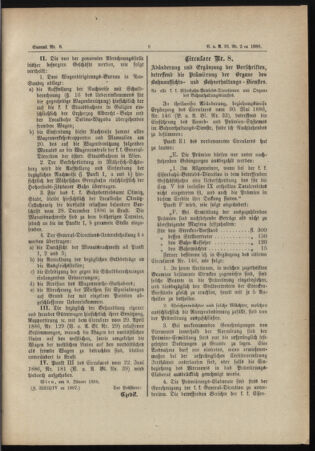 Verordnungs- und Anzeige-Blatt der k.k. General-Direction der österr. Staatsbahnen 18880115 Seite: 3