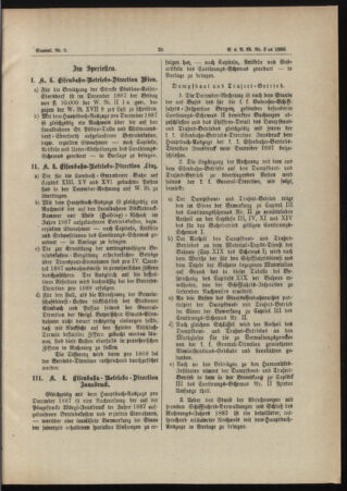 Verordnungs- und Anzeige-Blatt der k.k. General-Direction der österr. Staatsbahnen 18880118 Seite: 11