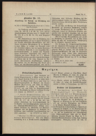 Verordnungs- und Anzeige-Blatt der k.k. General-Direction der österr. Staatsbahnen 18880121 Seite: 2