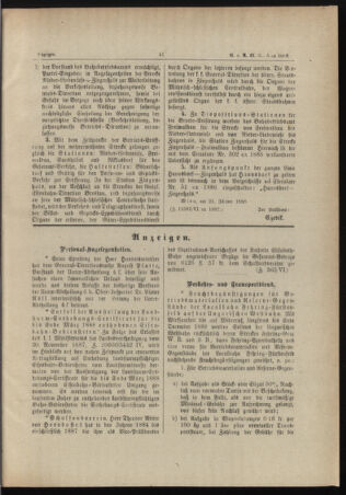 Verordnungs- und Anzeige-Blatt der k.k. General-Direction der österr. Staatsbahnen 18880128 Seite: 3