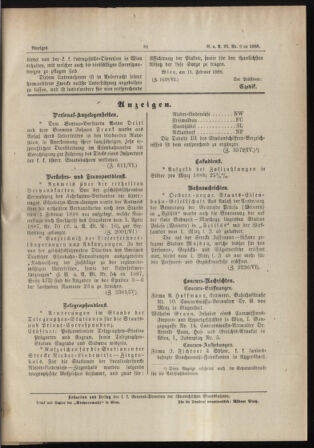 Verordnungs- und Anzeige-Blatt der k.k. General-Direction der österr. Staatsbahnen 18880225 Seite: 9