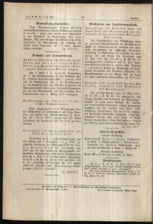 Verordnungs- und Anzeige-Blatt der k.k. General-Direction der österr. Staatsbahnen 18880412 Seite: 2