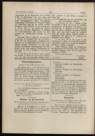 Verordnungs- und Anzeige-Blatt der k.k. General-Direction der österr. Staatsbahnen 18880419 Seite: 2