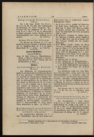 Verordnungs- und Anzeige-Blatt der k.k. General-Direction der österr. Staatsbahnen 18880612 Seite: 10