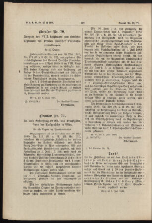 Verordnungs- und Anzeige-Blatt der k.k. General-Direction der österr. Staatsbahnen 18880612 Seite: 4