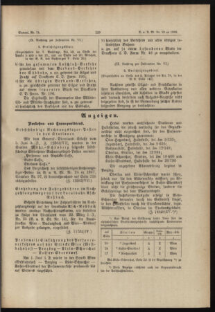 Verordnungs- und Anzeige-Blatt der k.k. General-Direction der österr. Staatsbahnen 18880618 Seite: 7