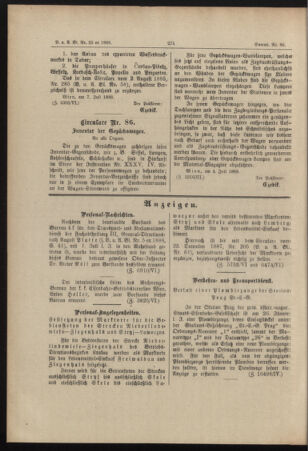 Verordnungs- und Anzeige-Blatt der k.k. General-Direction der österr. Staatsbahnen 18880713 Seite: 2