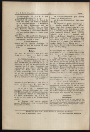 Verordnungs- und Anzeige-Blatt der k.k. General-Direction der österr. Staatsbahnen 18880713 Seite: 4