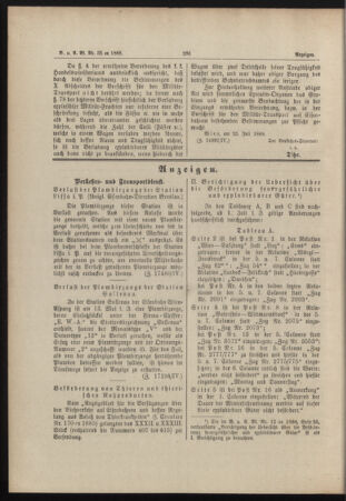 Verordnungs- und Anzeige-Blatt der k.k. General-Direction der österr. Staatsbahnen 18880727 Seite: 2