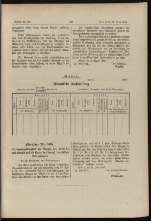 Verordnungs- und Anzeige-Blatt der k.k. General-Direction der österr. Staatsbahnen 18880810 Seite: 7