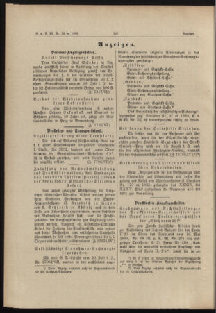 Verordnungs- und Anzeige-Blatt der k.k. General-Direction der österr. Staatsbahnen 18880810 Seite: 8