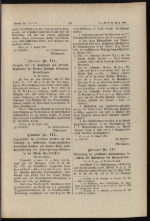 Verordnungs- und Anzeige-Blatt der k.k. General-Direction der österr. Staatsbahnen 18880824 Seite: 5