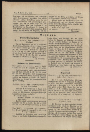 Verordnungs- und Anzeige-Blatt der k.k. General-Direction der österr. Staatsbahnen 18880824 Seite: 6