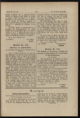 Verordnungs- und Anzeige-Blatt der k.k. General-Direction der österr. Staatsbahnen 18881113 Seite: 3