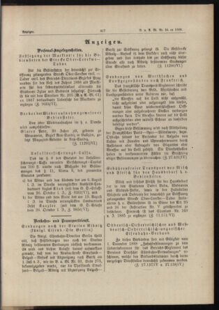 Verordnungs- und Anzeige-Blatt der k.k. General-Direction der österr. Staatsbahnen 18881130 Seite: 5