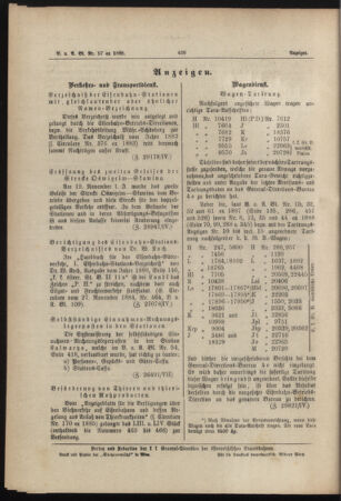 Verordnungs- und Anzeige-Blatt der k.k. General-Direction der österr. Staatsbahnen 18881224 Seite: 8