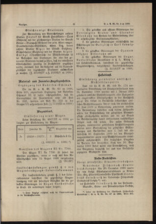 Verordnungs- und Anzeige-Blatt der k.k. General-Direction der österr. Staatsbahnen 18890111 Seite: 7